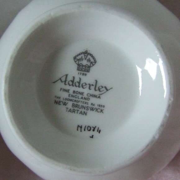 Adderley New Brunswick Canada vintage teacup and saucer tartan bone china 80s - Picture 11 of 11